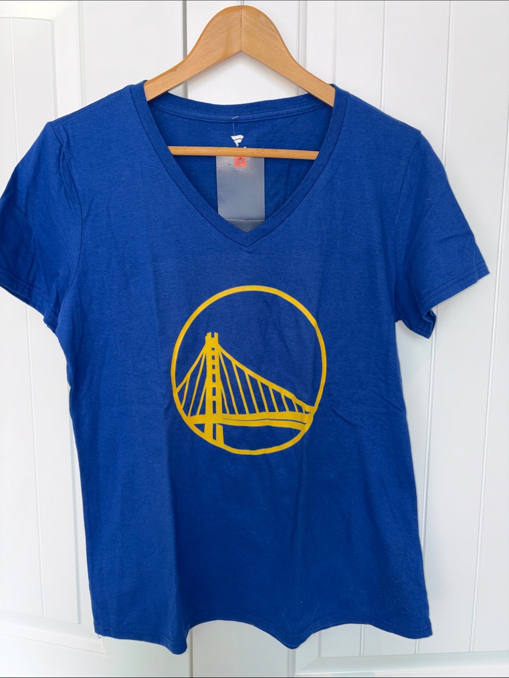 Fanatics Women's Royal Blue Golden State Warriors V-Neck Tee NWT